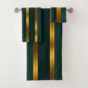 Luxe Popular Green Gold Linen Texture Collection