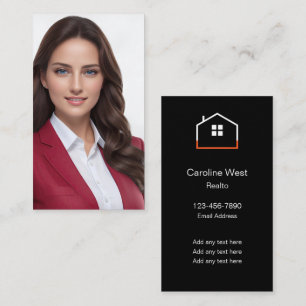 Luxe Realtor Portrait Carte de visite style soie