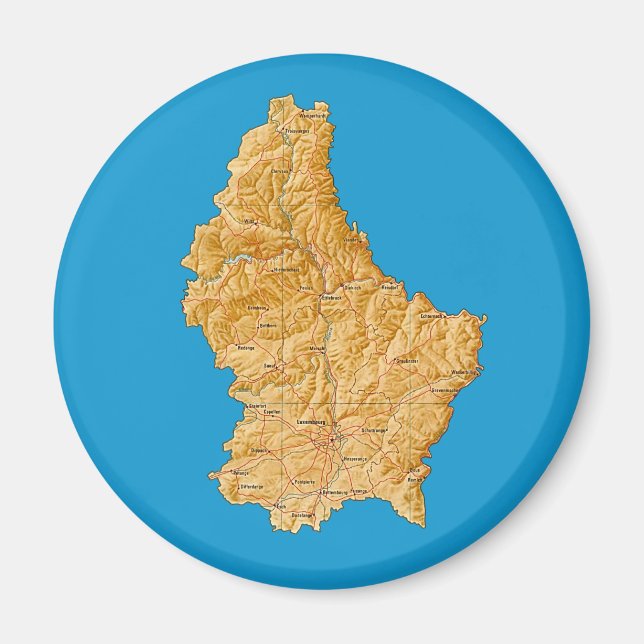 Luxembourg Map Magnet (Devant)