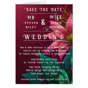 Luxueuse Suite de Faire-part de mariage Florales