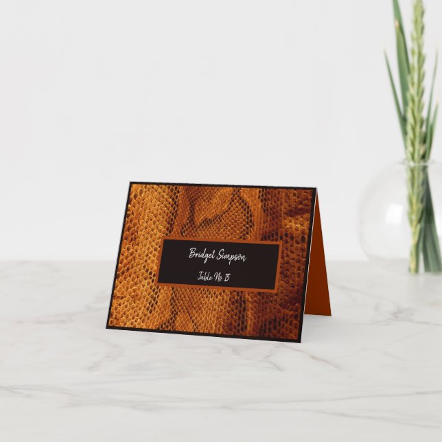 luxueux animal de peau de serpent sauvage carte d' (Devant)