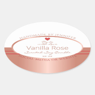 Luxueux emballage de produits Étiquettes Rose Or B