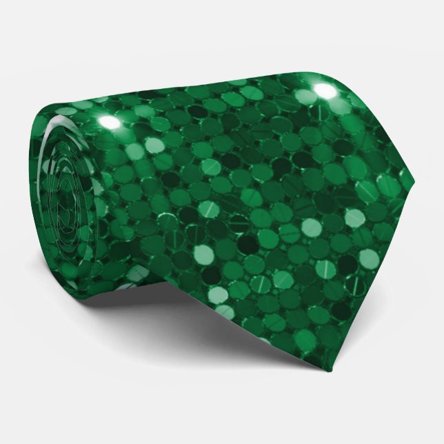Luxueux Emerald Sparkle Cravate (Roulé)