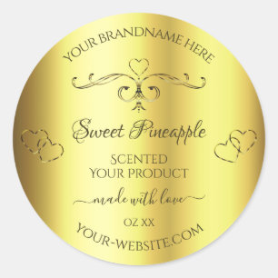 Luxueux Étiquette de produits Gold Ornate Borders