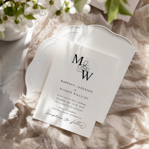 Luxueux Faire-part de mariage budget de typographi