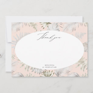 luxueux feuillage tropical mariage Carte de remerc