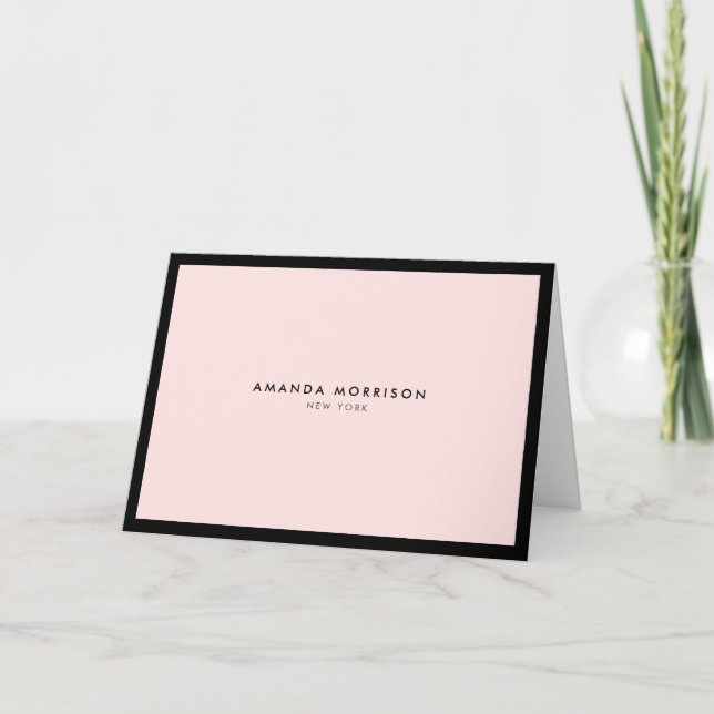 Luxueux Minimaliste Bordure Rose (Devant)