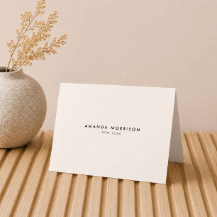 Luxueux Minimaliste Carte Blanche Ivoire