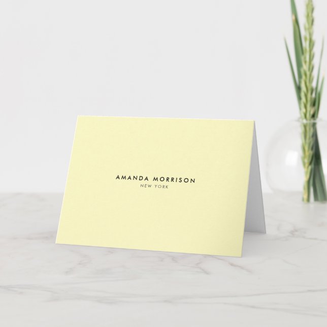Luxueux Minimaliste Jaune Vide (Devant)