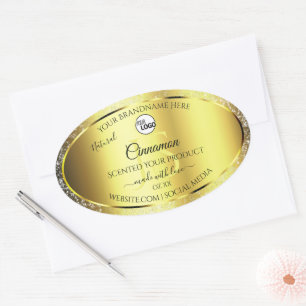 Luxueux Parties scintillant d'or Étiquette Monogra