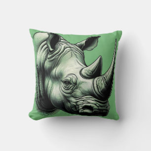 Luxueux Rhinoceros Coussin pour les amoureux de la