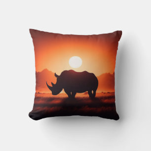 Luxueux Rhinoceros Coussin pour les amoureux de la