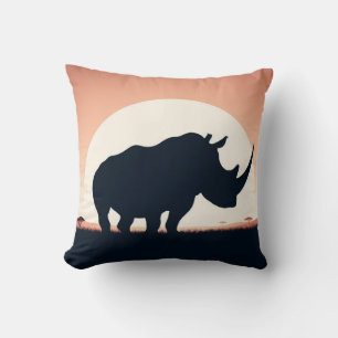 Luxueux Rhinoceros Coussin pour les amoureux de la