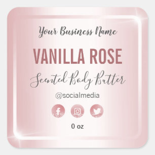 Luxueux Rose or brillant  Beurre Étiquettes