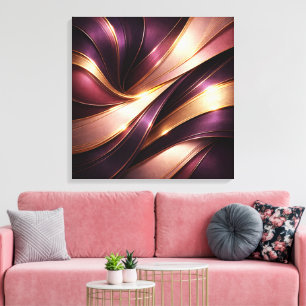Luxueux tableau abstrait sur toile aux motifs de p