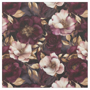 Luxueux Velours Fleurs Tissu