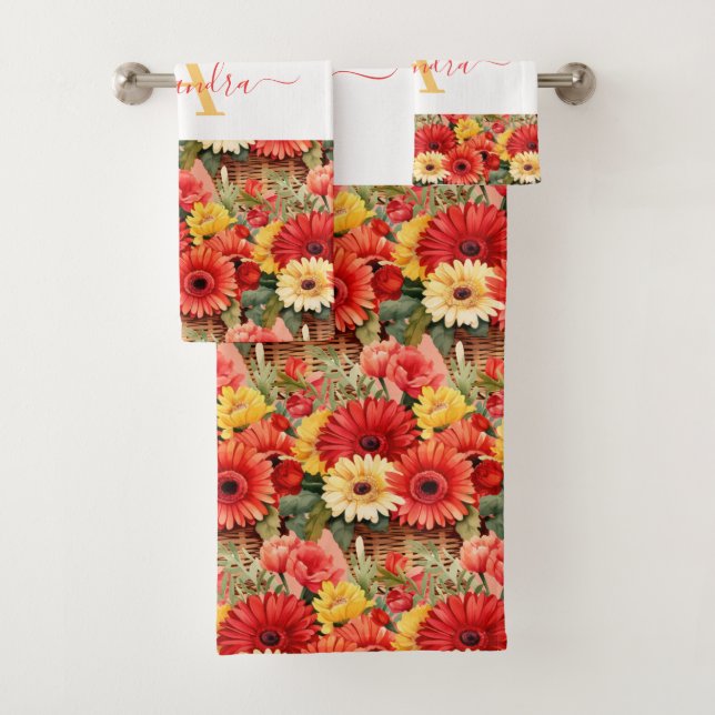 Luxury Bath Towel Set | Pamper Yourself w/ Flowers (En situation)