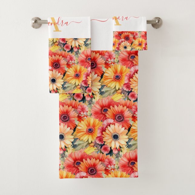 Luxury Bath Towel Set | Pamper Yourself w/ Flowers (En situation)