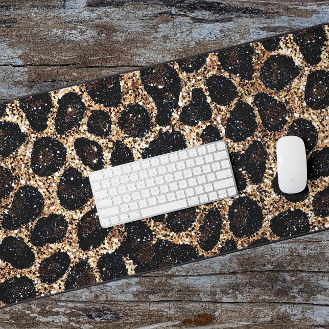 Luxury Glitter Gold Brown Black Leopard Pattern (Créateur téléchargé)