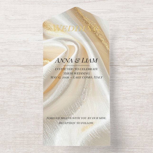 Luxury Gold Minimalist Invitation (Intérieur)