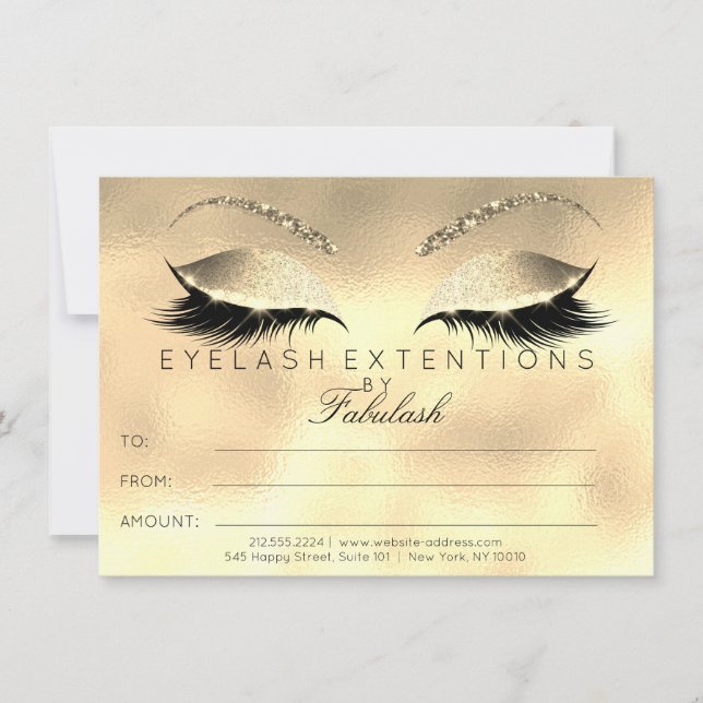 Luxury Lashes Extension Maquillage Certificat Cade (Devant)