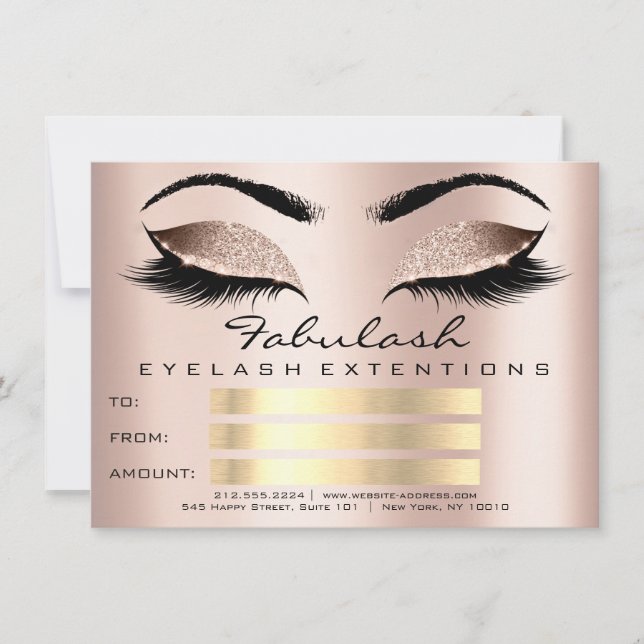 Luxury Lashes Peaux Maquillage Artiste Certificat  (Devant)