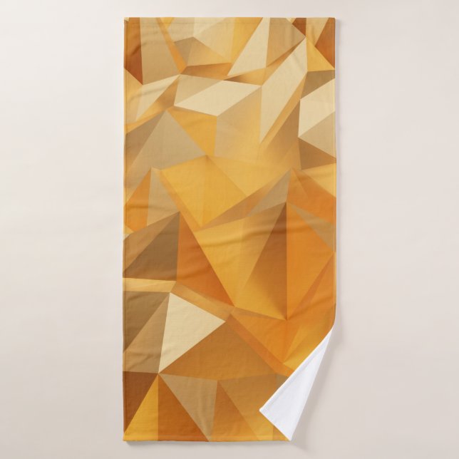 Luxury modern design gold polygon background 3d re (Serviette de bain)