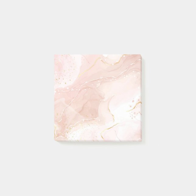 Luxury Rose Gold Ink Art Post-it Notes Block (Devant)