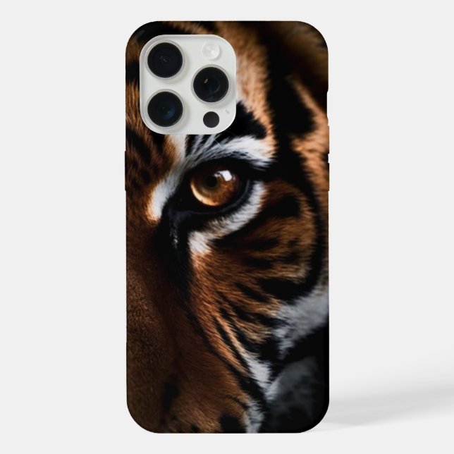 "Luxury Tiger Eye iPhone 15 Pro Max Coque - (Verso)