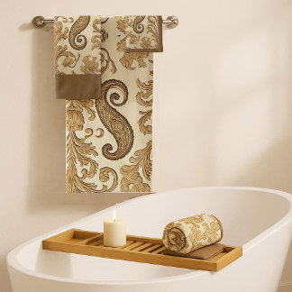 Luxury Vintage Gold Ornate Paisley Persia Heritage