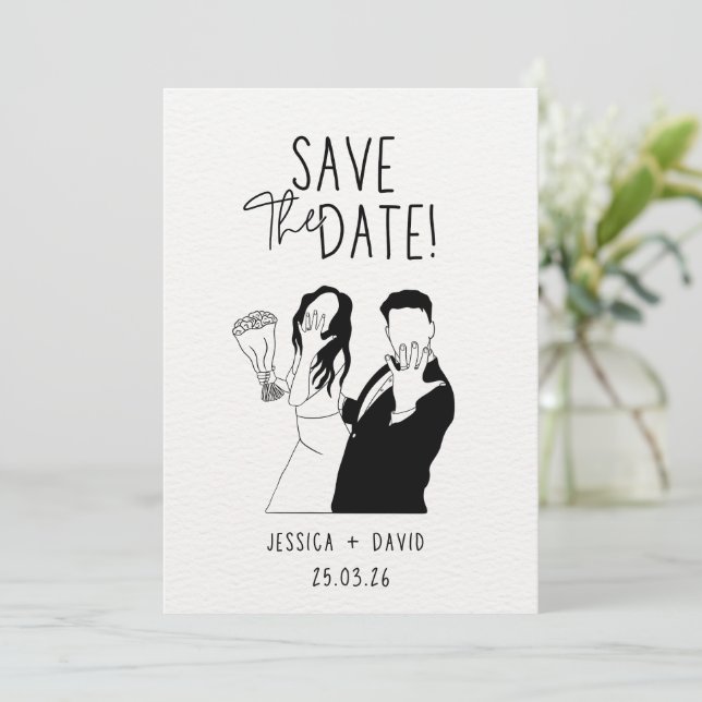 Luxury Wedding Invitation Gold Foil Style (Debout devant)