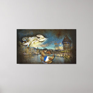 LUZERN Vintage Grunge - Toile