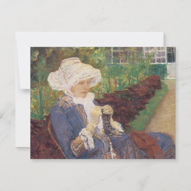 Lydia Crocheting en Jardin à Marly, Mary Cassatt (Devant)