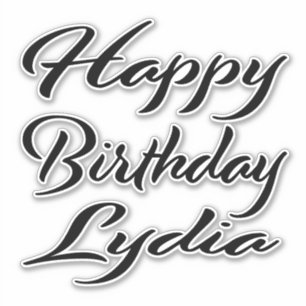 Lydia Nom Prénom Anniversaire de Black Sticker
