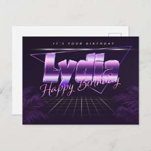 Lydia Nom Prénom Anniversaire de la carte postale