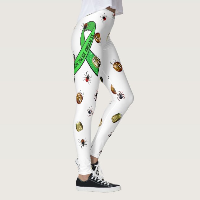 Lyme Maladie Sensibilisation Ticks Leggings (Droite)