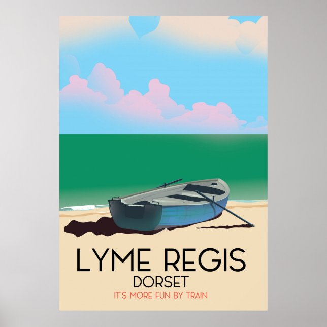 Lyme Regis, affiche de voyage dorset Vintage. (Devant)
