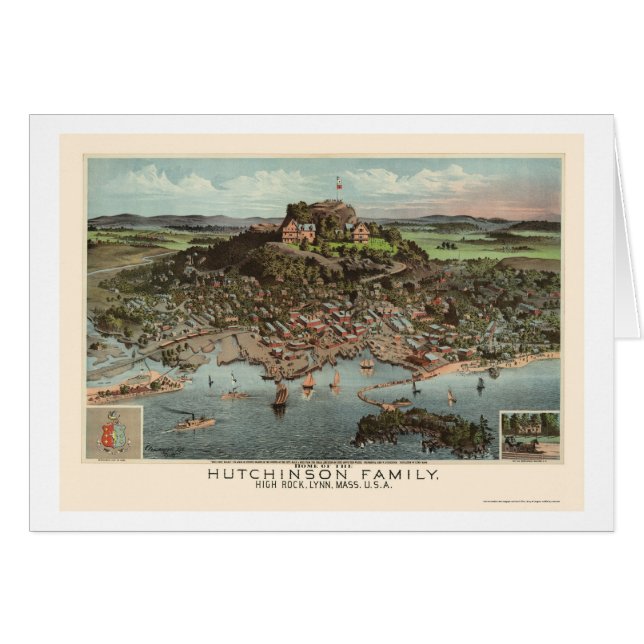 Lynn, carte panoramique de mA - 1881 (Devant horizontal)