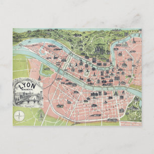 Lyon Carte Monumentale Garnier Frères Paris 1894