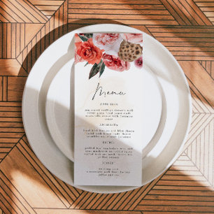 LYRA Bohemian Fall Floral Diner Cartes de menu