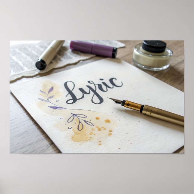 Lyric-Phrase Minimal Typography Poster (Devant)