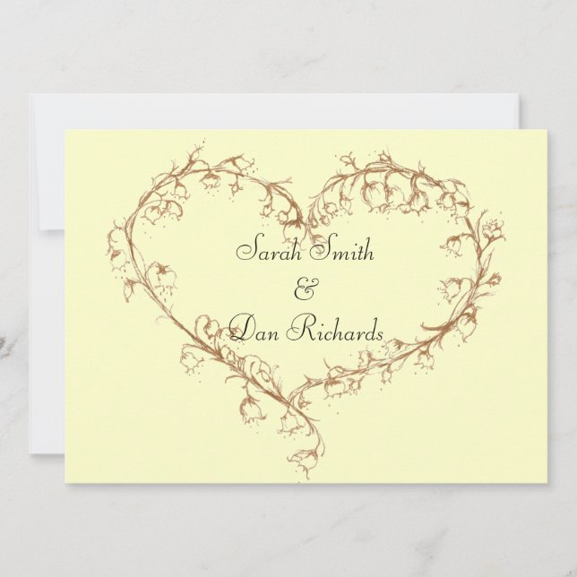 lys de la faire-part de mariage de la vallée (Devant)