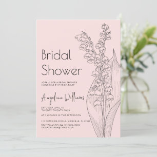 Lys de la vallée Invitation douche nuptiale