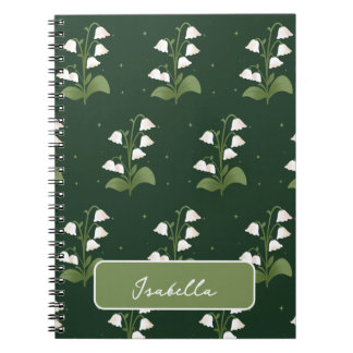 Lys de la Vallée Motif Floral Carnet Spiral