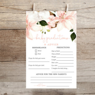 Lys de printemps rose Baby prédit carte de conseil