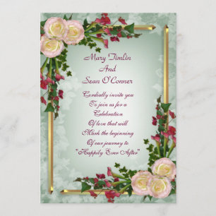 Lys faire-part de mariage calla et roses