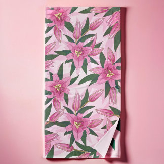 Lys rose florissant