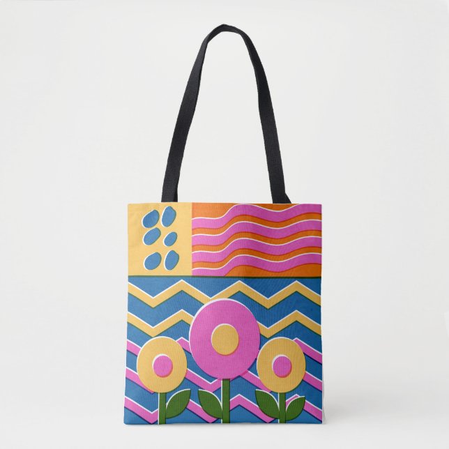 lys rouge d'araignée tote sac d'art botanique fleu (Devant)