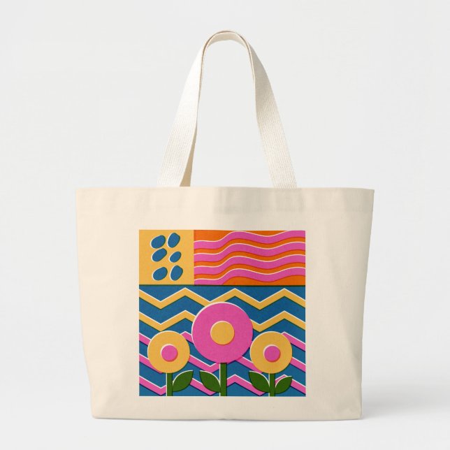 lys rouge d'araignée tote sac d'art botanique fleu (Devant)