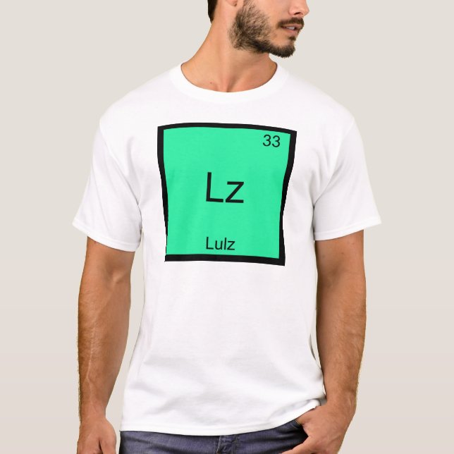 Lz - T-Shirt élément de chimie de mème drôle de Lu (Devant)